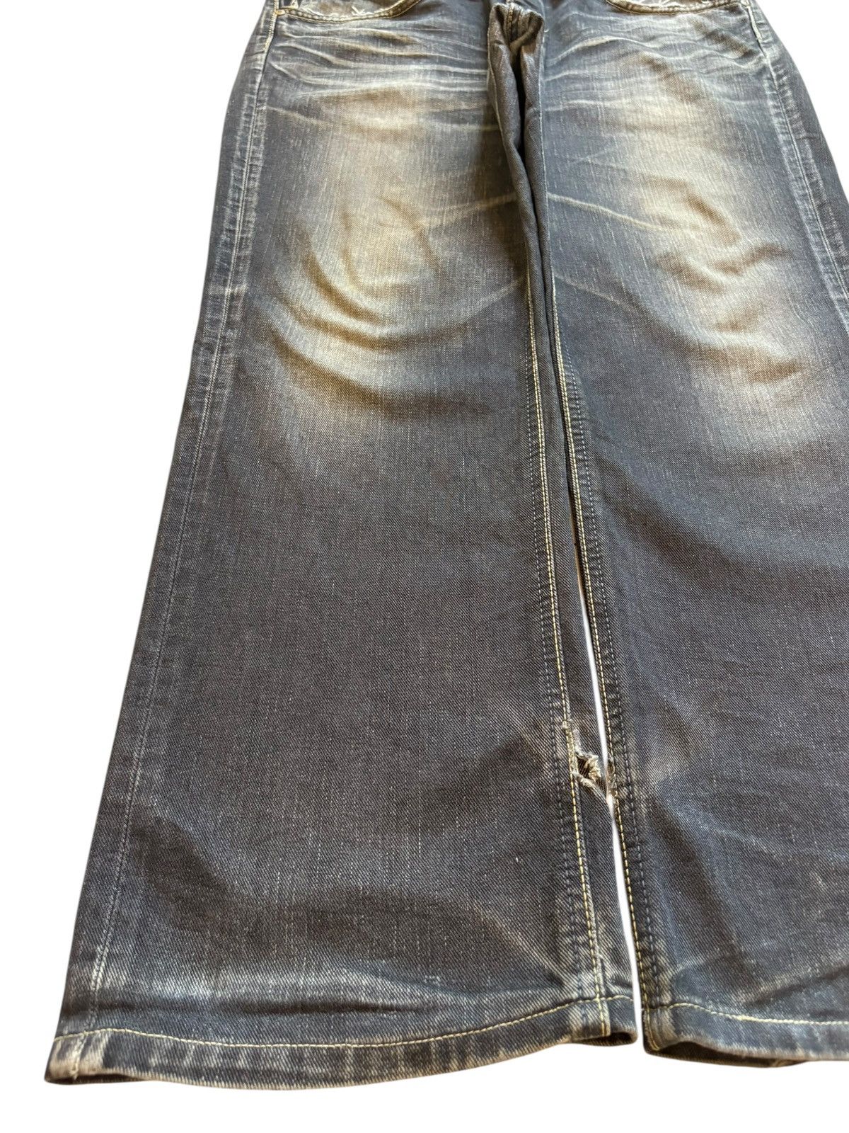 Lee Vintage Lee Rusty Wash Distressed Loose Baggy Jeans Size US 34 / EU 50 - 6 Thumbnail