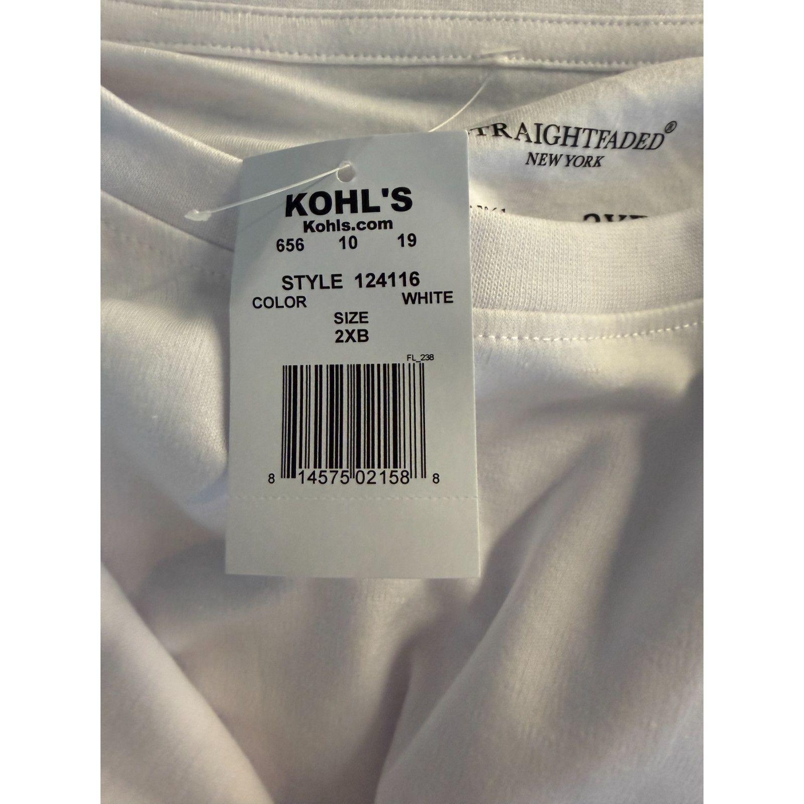 The Unbranded Brand straight forward new york Mens 2XB White T Shirt NWT Big Ta Size US XXL / EU 58 / 5 - 9 Thumbnail