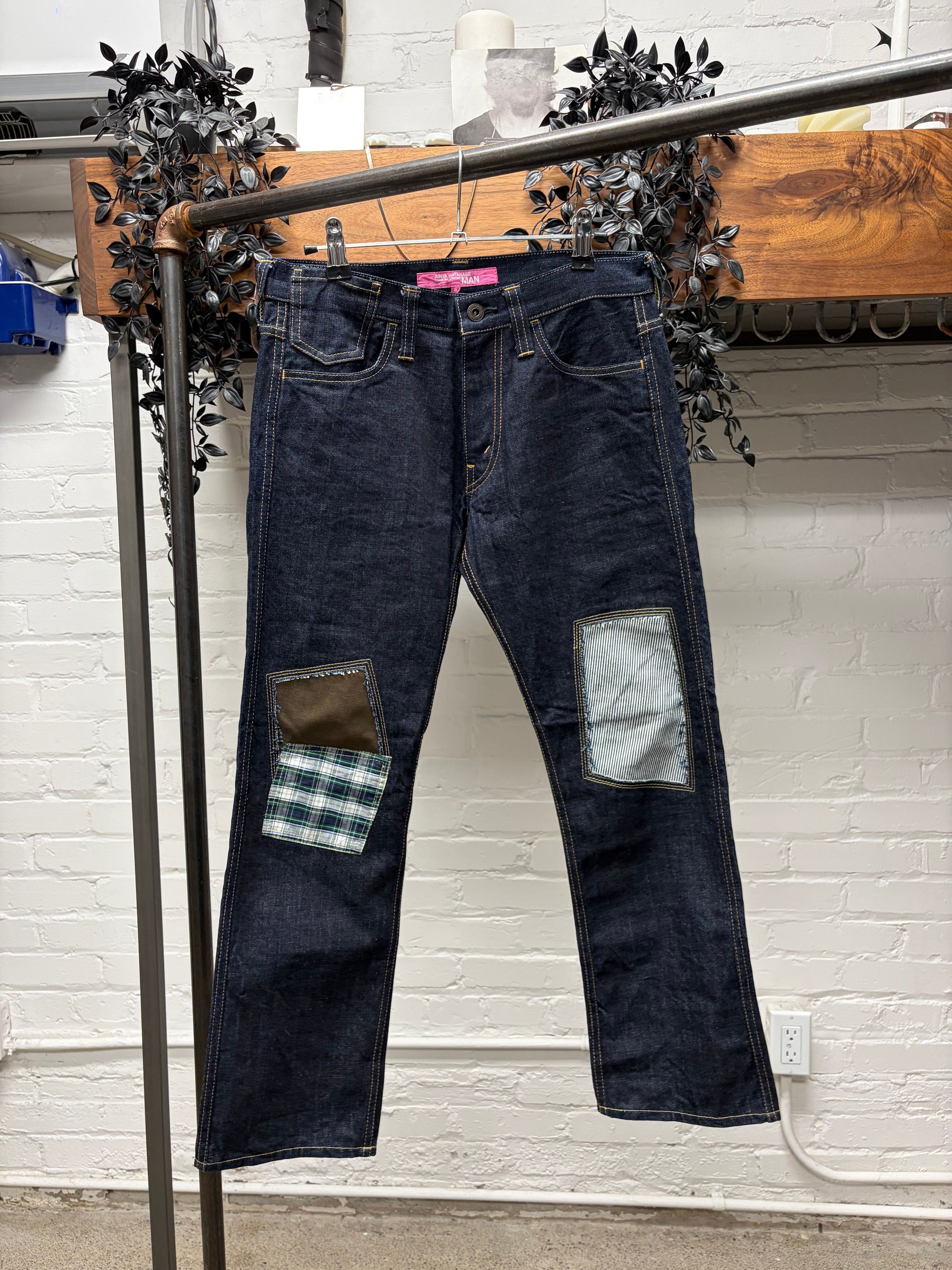 Junya Watanabe 2011 Junya Watanabe Reconstructed Patchwork Raw Blue Bootcut Denim Size US 28 / EU 44 - 1 Thumbnail