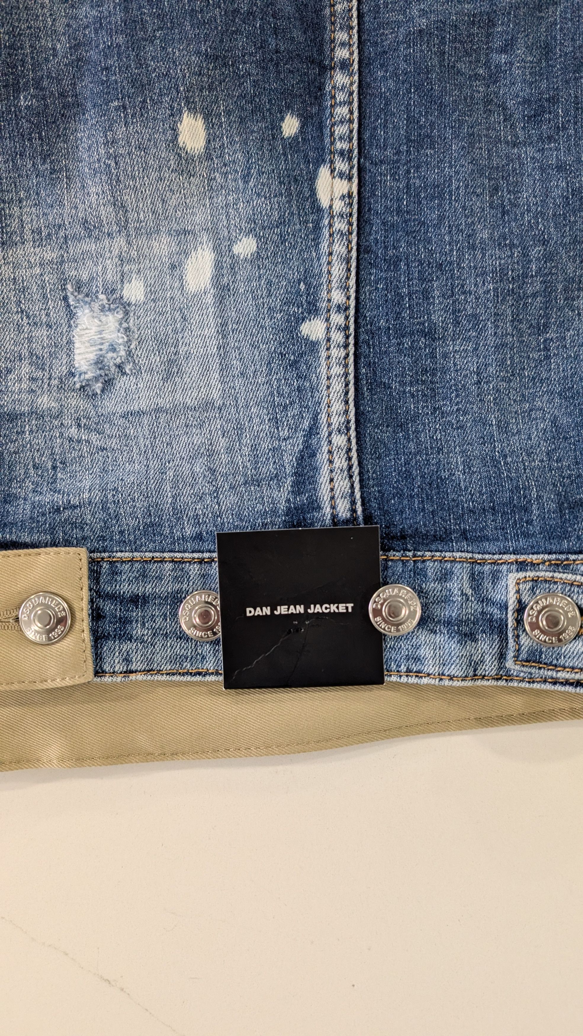 Dsquared2 DSQUARED2 Dan Jean Jacket Distressed Blue IT 48 Size US M / EU 48-50 / 2 - 4 Thumbnail