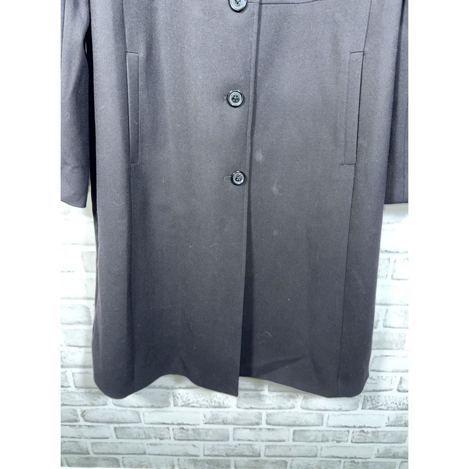 Brooks Brothers VINTAGE? Brooks Brothers 346 Wool Trench Coat Womens 16 Black Trench Coat Women 16 Wool Brooks Brothers Mens Womens Size XXL / US 16-18 / IT 52-54 - 5 Thumbnail