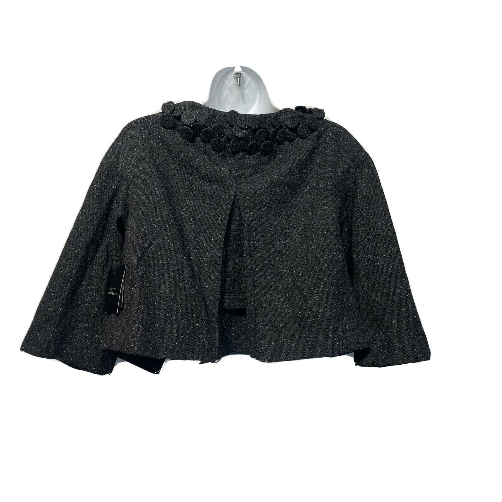 Robert Rodriguez Robert Rodriguez Women’s Size 6 Black Spotted Wool Silk Coat Size M / US 6-8 / IT 42-44 - 5 Thumbnail
