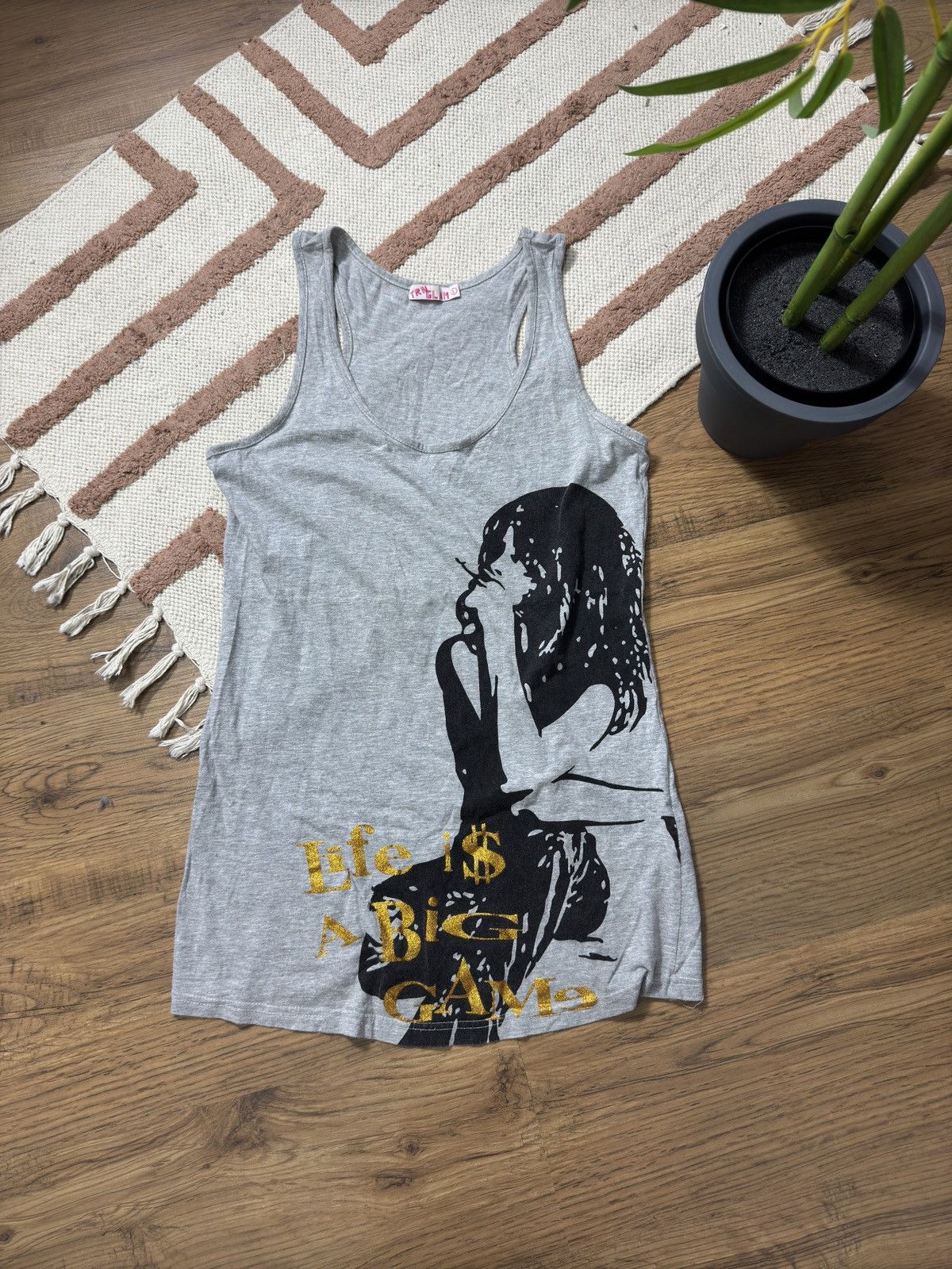 Vintage VINTAGE GLAMOUR HUMOUR TANK TOP Size L / US 10 / IT 46 - 1 Thumbnail