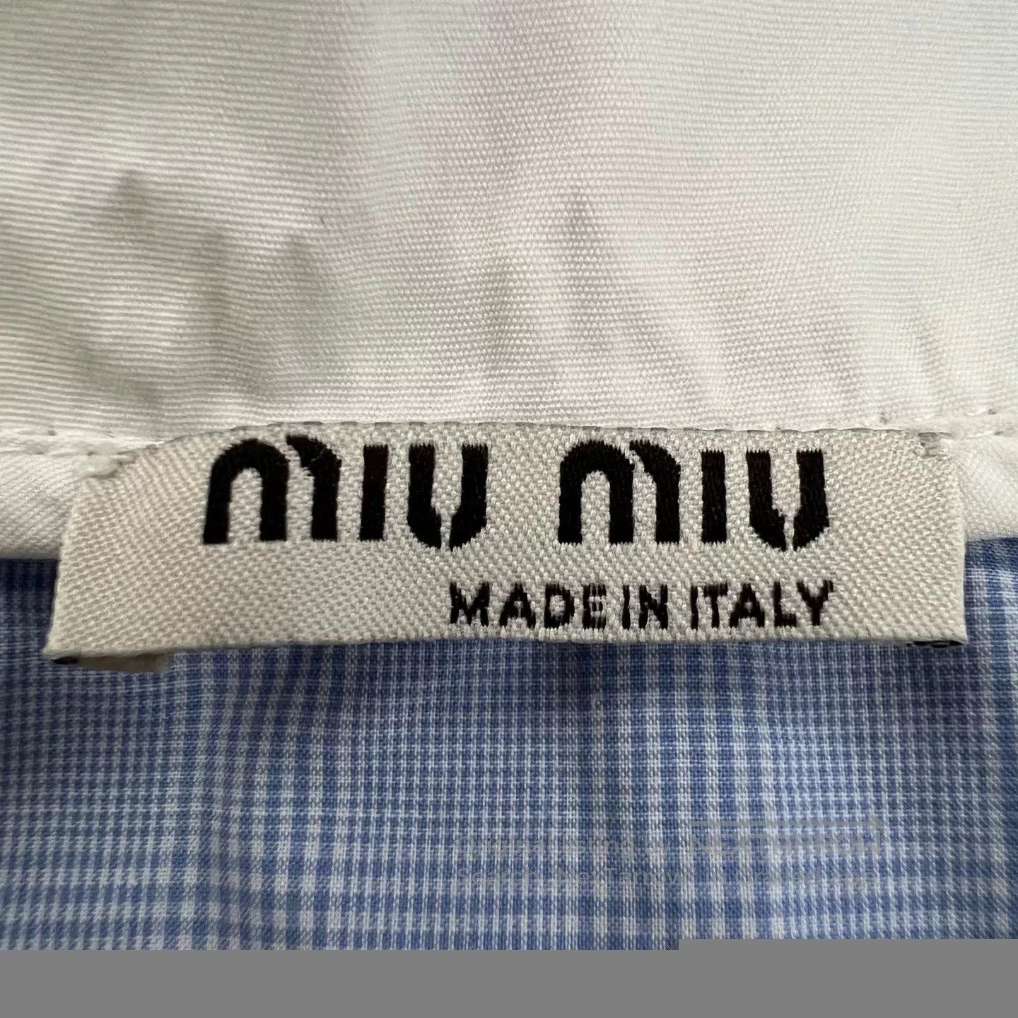 Miu Miu Miu Miu Light Blue Peter Pan Collar Blouse. Size S / US 4 / IT 40 - 3 Thumbnail