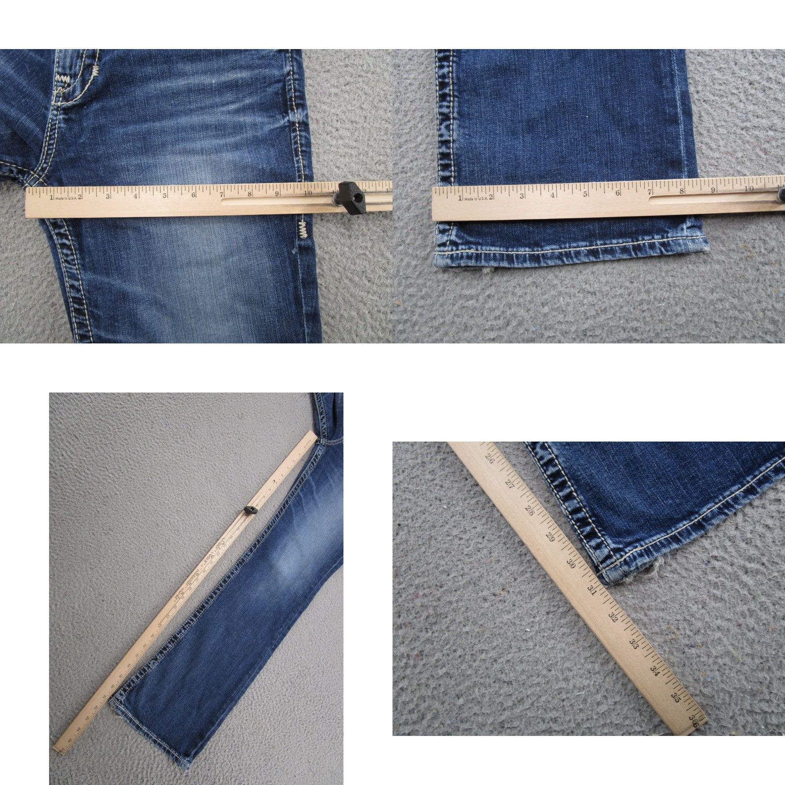 Denime BIG STAR Maddie Bootcut Jeans Women Regular 28 Blue Denim Stretch 5-Pocket Read Vintage No Size 28" / US 6 / IT 42 - 8 Thumbnail