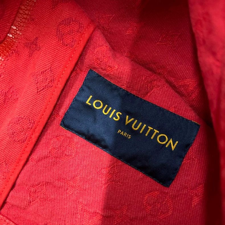 Louis Vuitton Louis Vuitton Red Denim Jacket Size 48-2506 Size US L / EU 52-54 / 3 - 2 Thumbnail