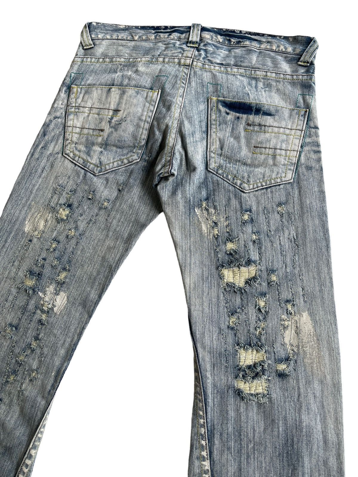 Japanese Brand Japanese Crazy Flare Ripped Distressed LGB Style Denim Size US 34 / EU 50 - 8 Thumbnail