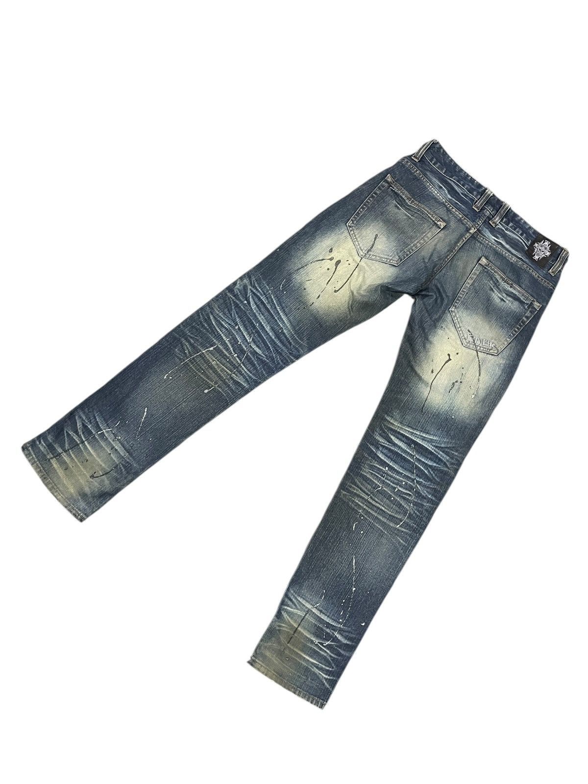 14th Addiction Wildlife Japanese Destroyed Dusty Dirt Rockers Jeans Size US 33 - 13 Thumbnail