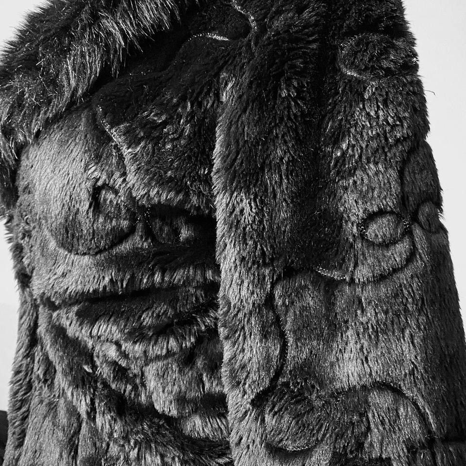 Vintage Dark fashion gothic faux fur coat 90s Size S / US 4 / IT 40 - 5 Thumbnail
