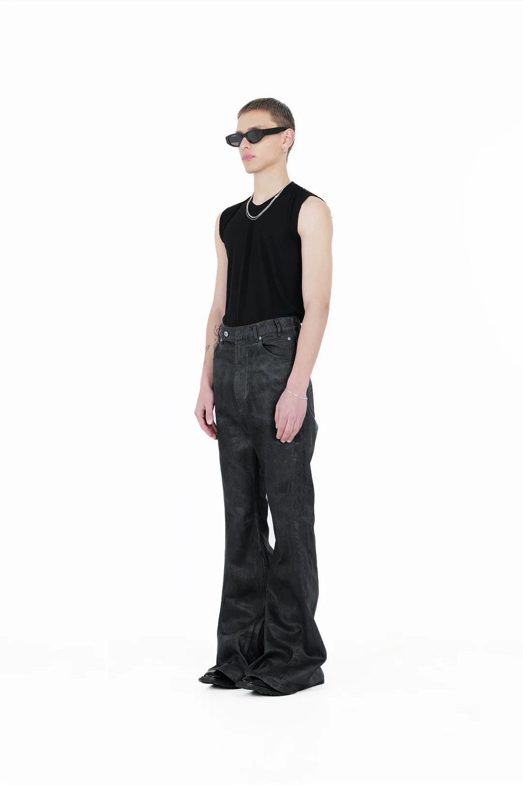 Other Black Flared Jeans Size US 32 / EU 48 - 3 Thumbnail