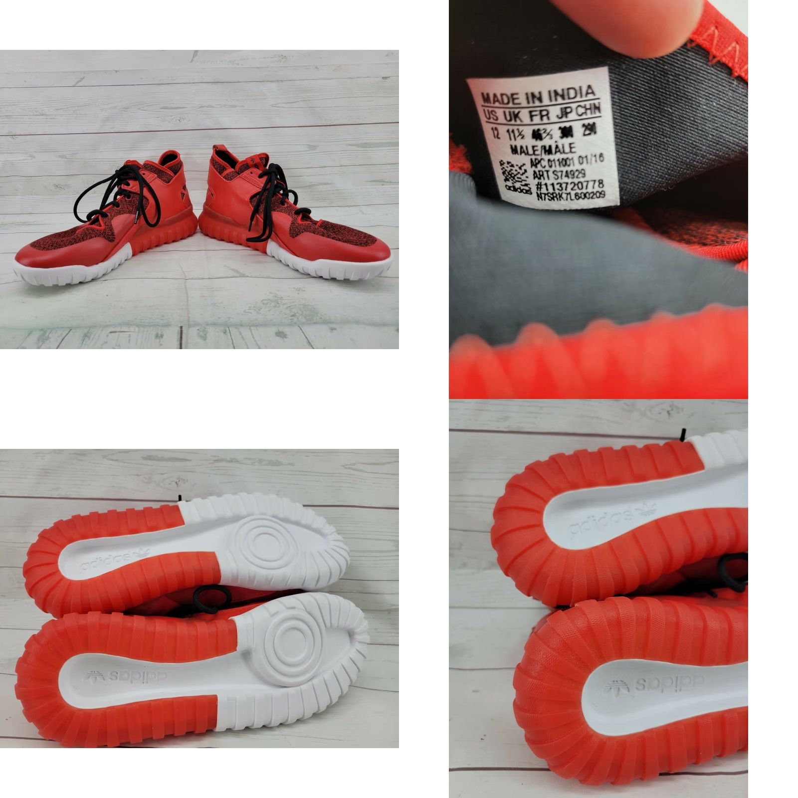 Adidas Adidas Tubular X Lace Up Red/Black Men’s Size 13 Sneaker High Top Leather + Textile Cushioned Urban Athletic Originals 90s Size US 13 / EU 46 - 8 Thumbnail
