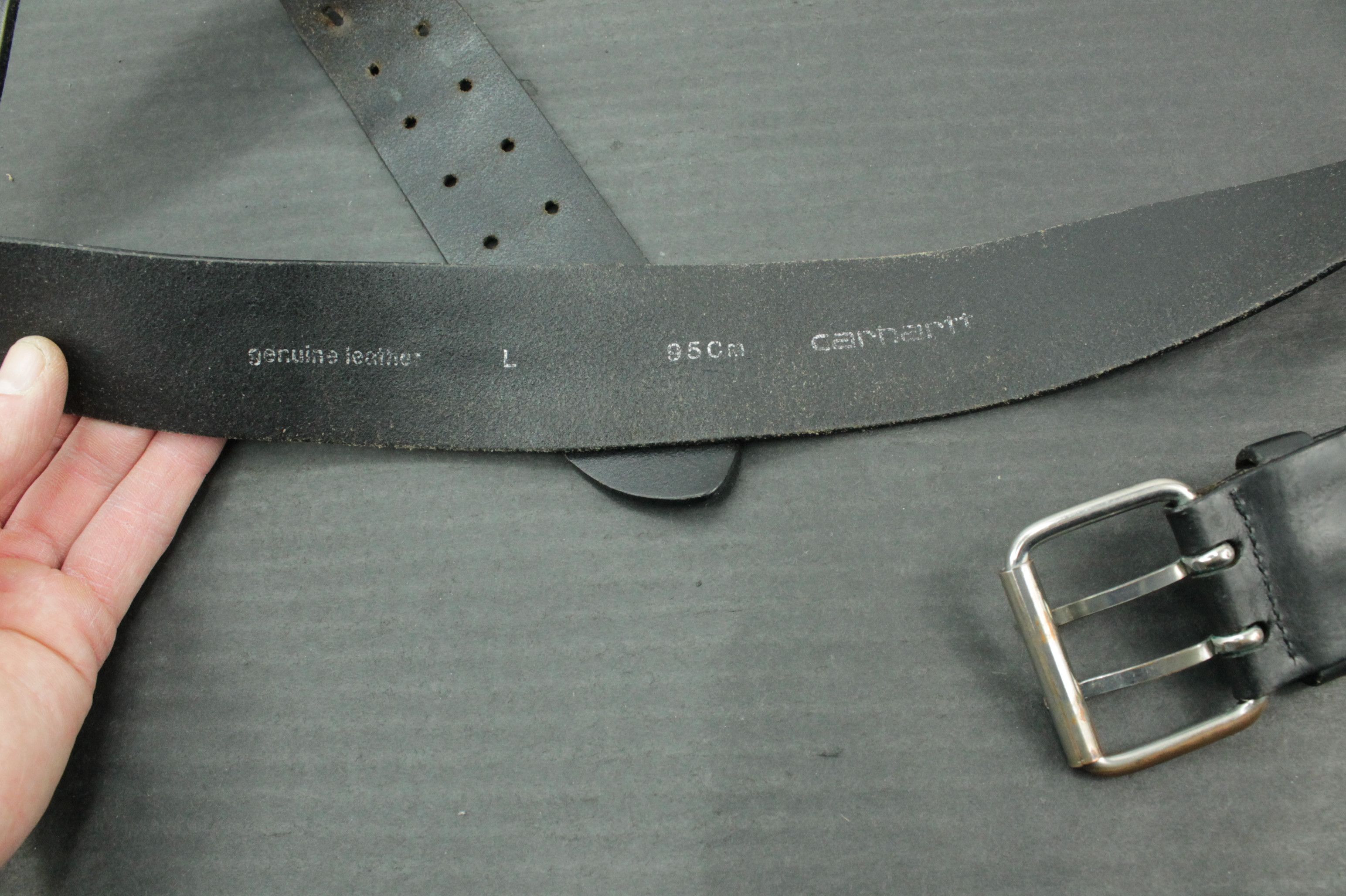 Carhartt × Vintage Vintage Carhartt Black Leather Belt Size 36 - 4 Thumbnail