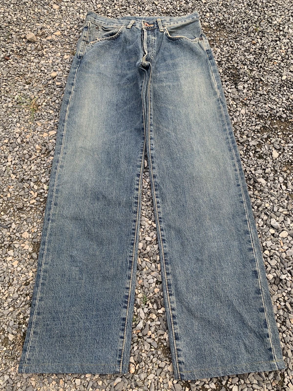 Kapital VINTAGE EDWIN 505X SELVEDGE BAGGY RUSTY DISTRESSED DENIM Size US 31 - 2 Thumbnail