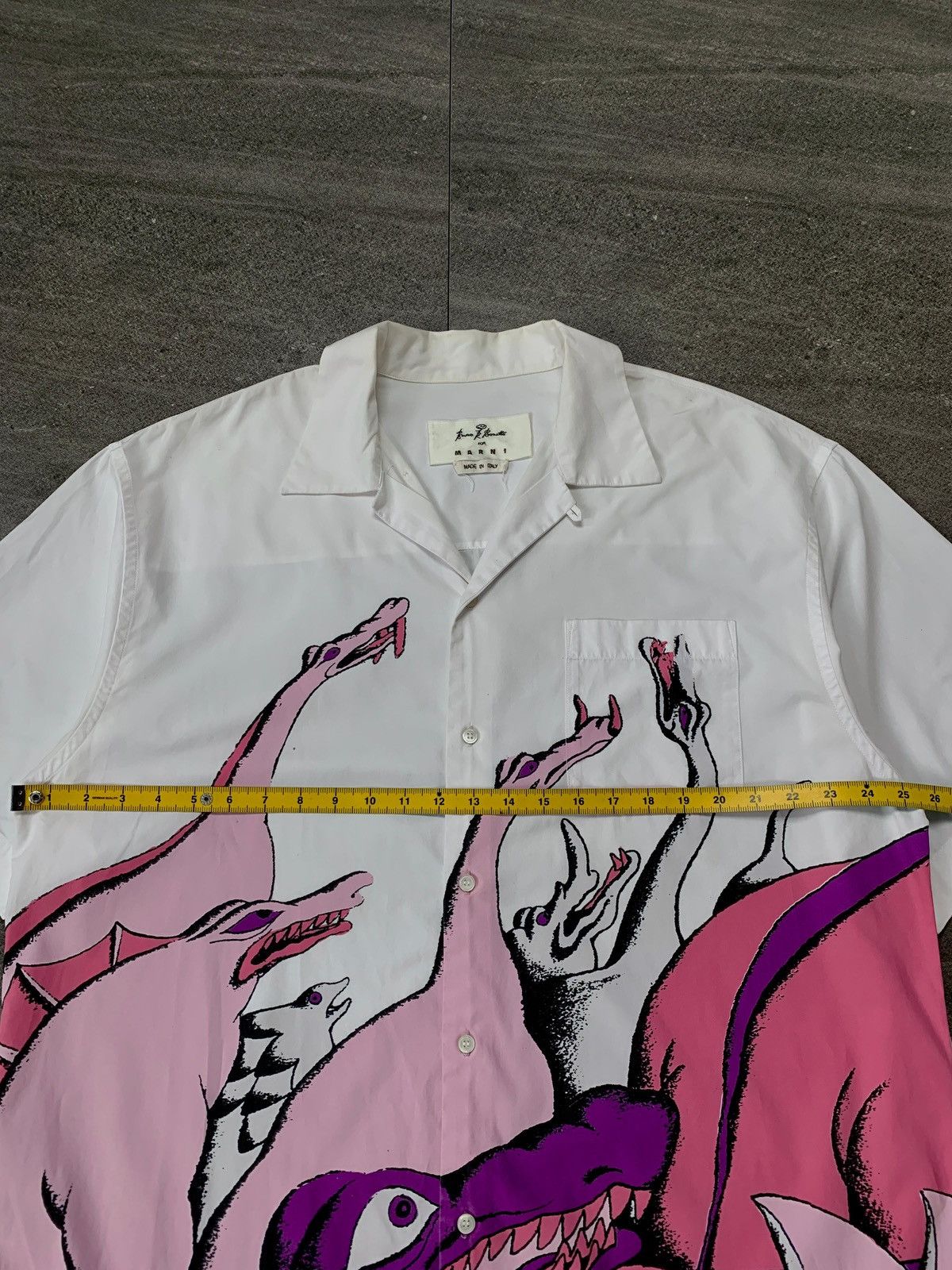 Marni FREE TAX! Bruno Bozzetto Collabs Camp Collar Shirt Size US L / EU 52-54 / 3 - 8 Thumbnail