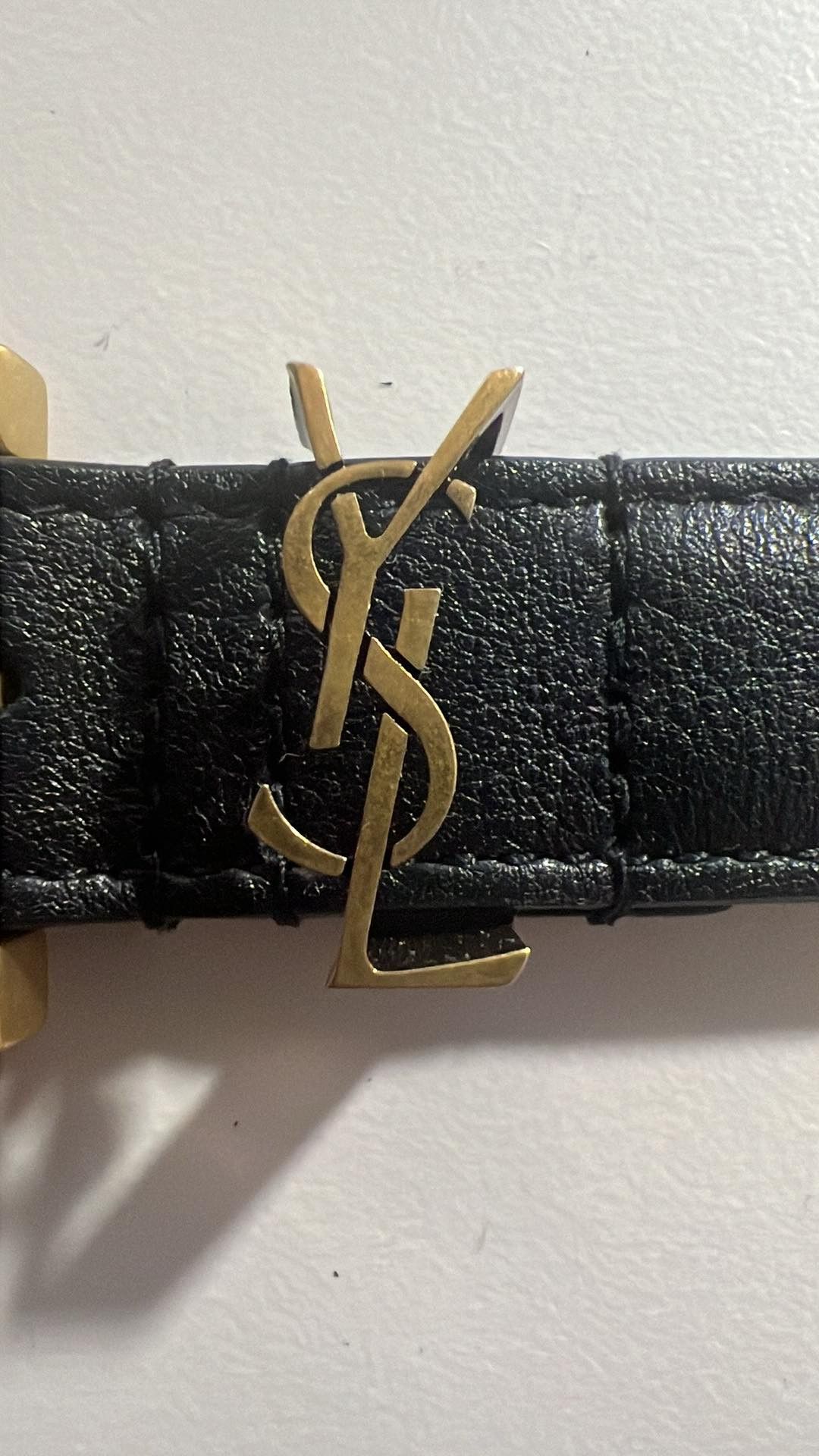 Yves Saint Laurent Saint Laurent YSL-monogram leather belt Size ONE SIZE - 2 Thumbnail