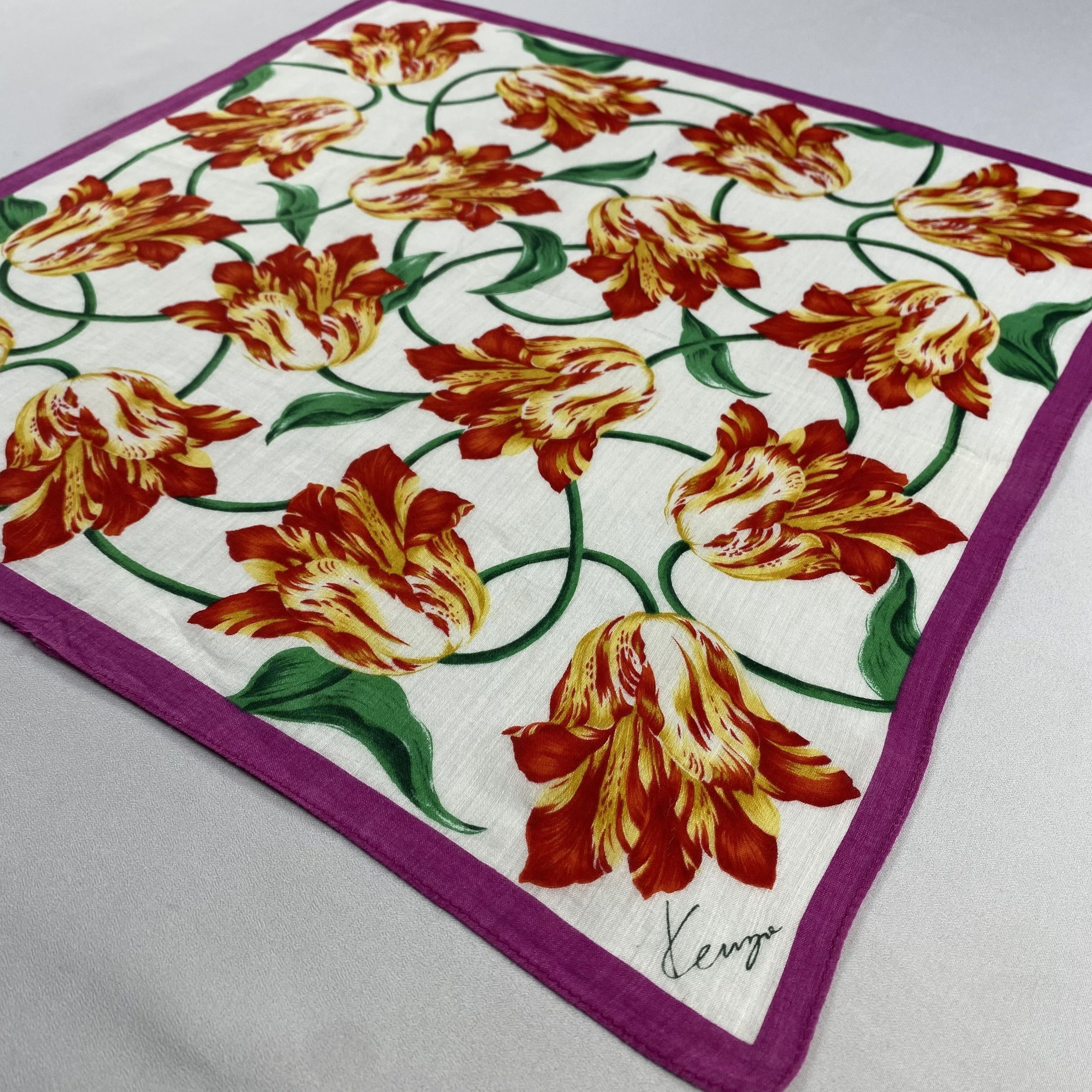 Kenzo × Vintage Kenzo Handkerchief / Neckerchief / Bandana-P1033 Size ONE SIZE - 2 Thumbnail