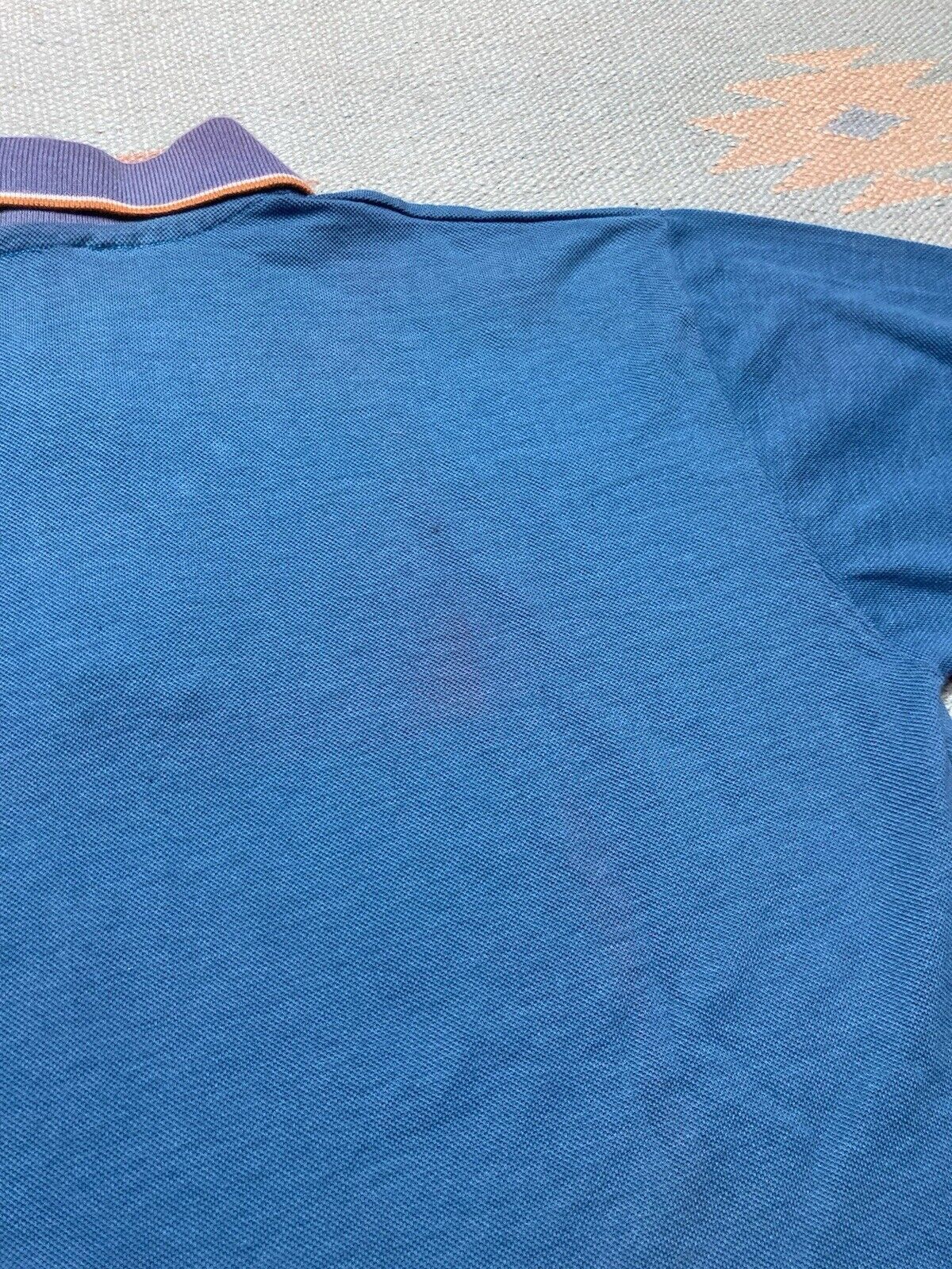 Vintage VTG 70s munsingwear polo shirt blue golf combed cotton large Size US L / EU 52-54 / 3 - 9 Thumbnail