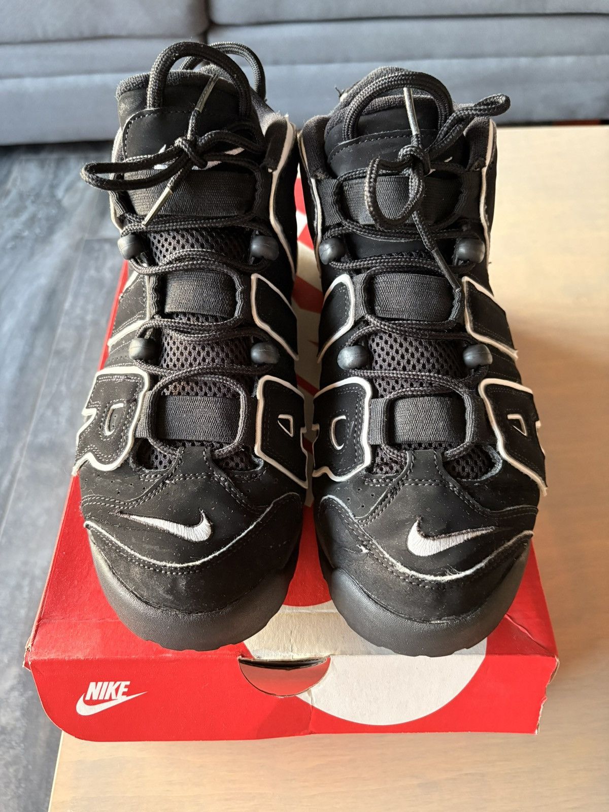 Nike Nike Uptempo OG Black Scotty Pippen Size 9.5 Size US 9.5 / EU 42-43 - 3 Thumbnail