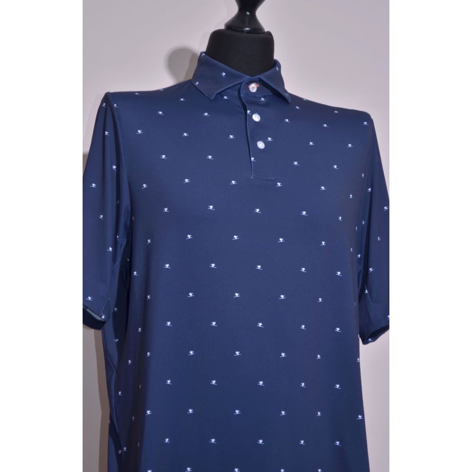 KJUS KJUS Polo Shirt Golf UPF 50+ Performance Comfort Fit Print Navy 52/L Mens Shirt Regular XS? Size US L / EU 52-54 / 3 - 2 Thumbnail