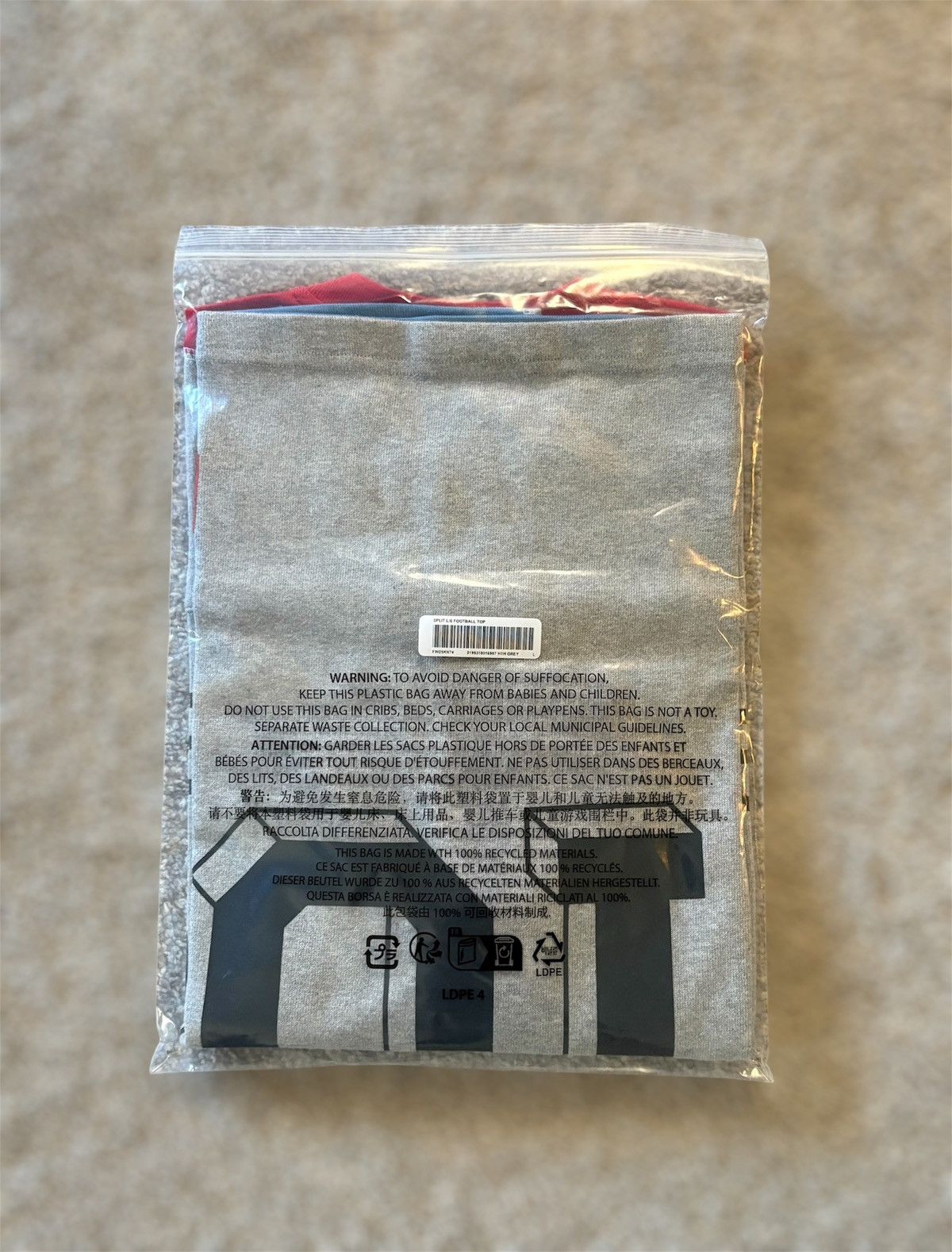 Supreme Supreme Split L/S Football Top Grey Size US L / EU 52-54 / 3 - 3 Thumbnail