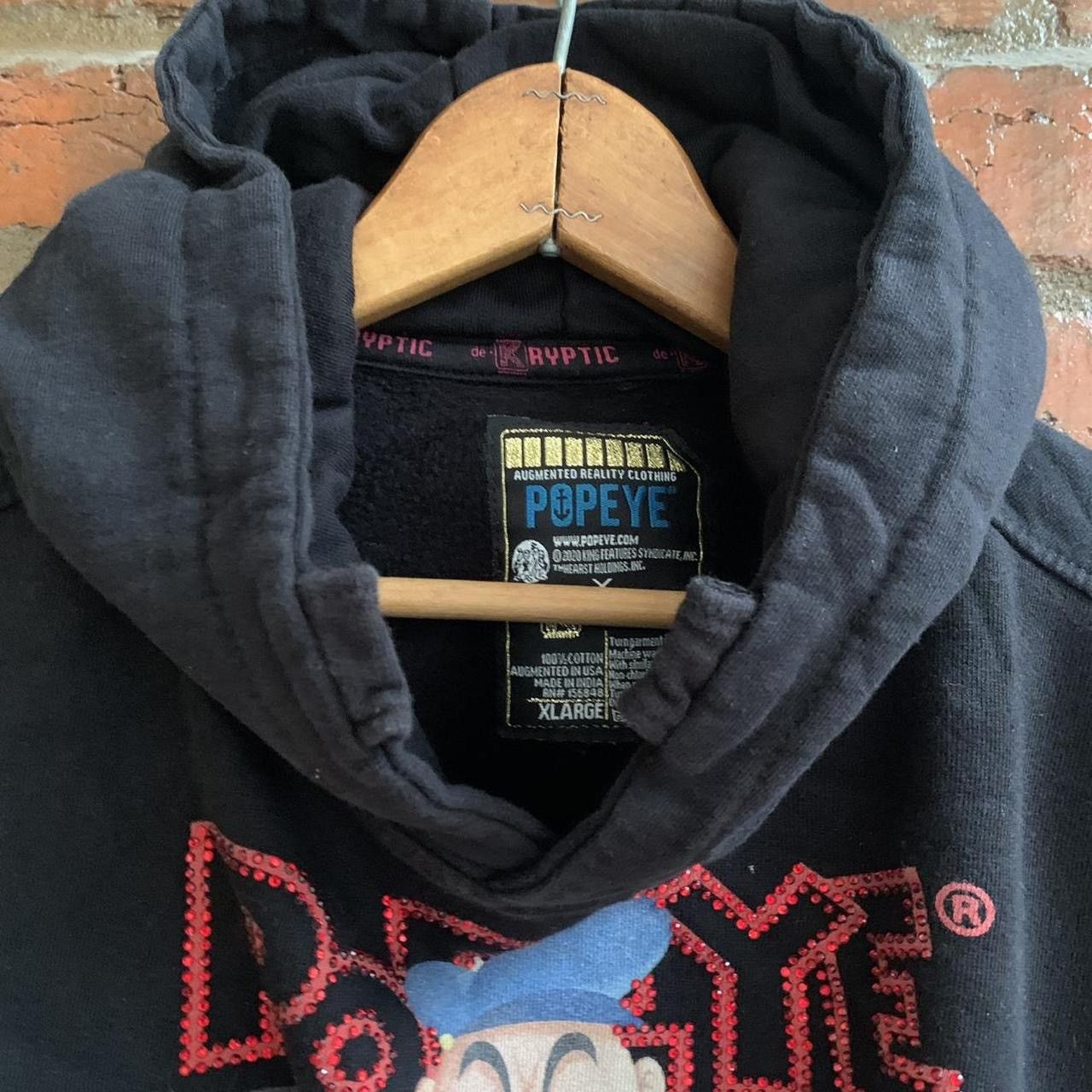 Other Popeye x de Kryptic Black Graphic Hoodie Size L / US 10 / IT 46 - 4 Thumbnail