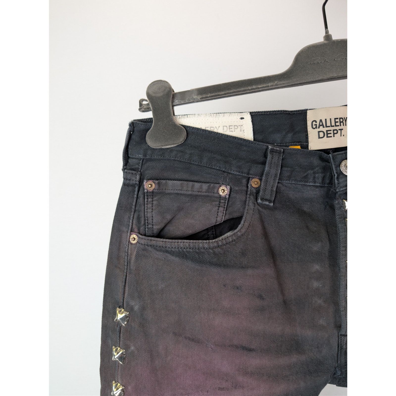 Gallery Dept. o1rshd1 Studded LA Flare Jeans in Black 32 x 34 Size US 32 / EU 48 - 6 Thumbnail
