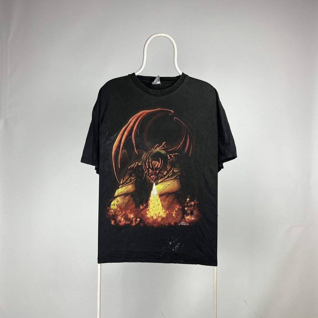 Japanese Brand Vintage Dragon fire Tshirt 90s the game size Large Size US L / EU 52-54 / 3 - 1 Thumbnail