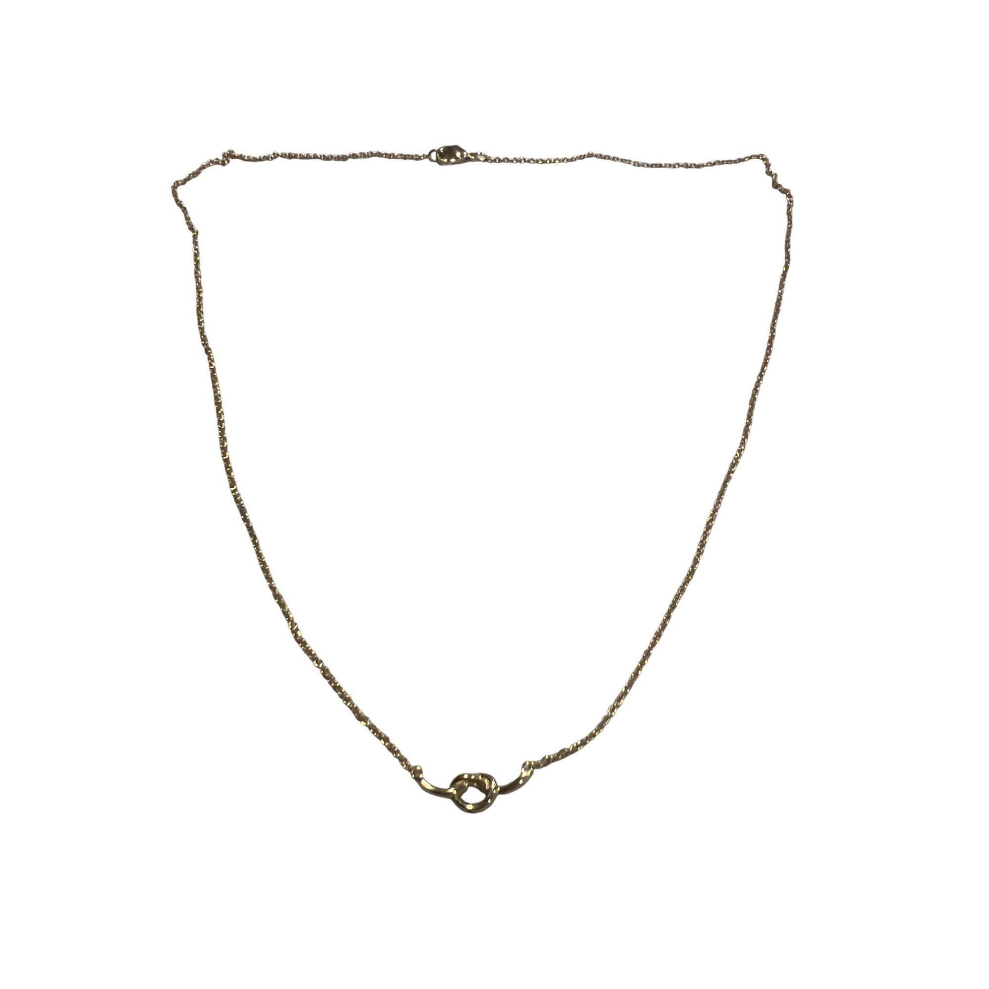 Other Vintage Gold Tone Knot Pendant Necklace Dainty Lobster Clasp Size ONE SIZE - 1 Thumbnail