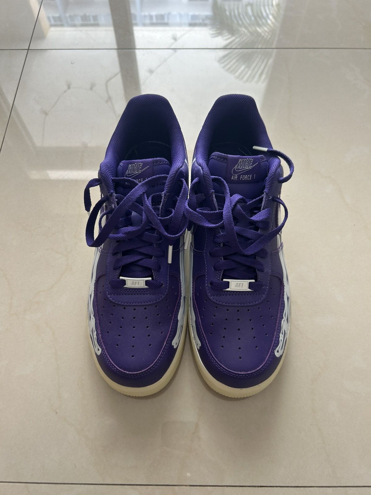 Nike Nike purple skeleton air force 1s Size US 10.5 / EU 43-44 - 3 Thumbnail