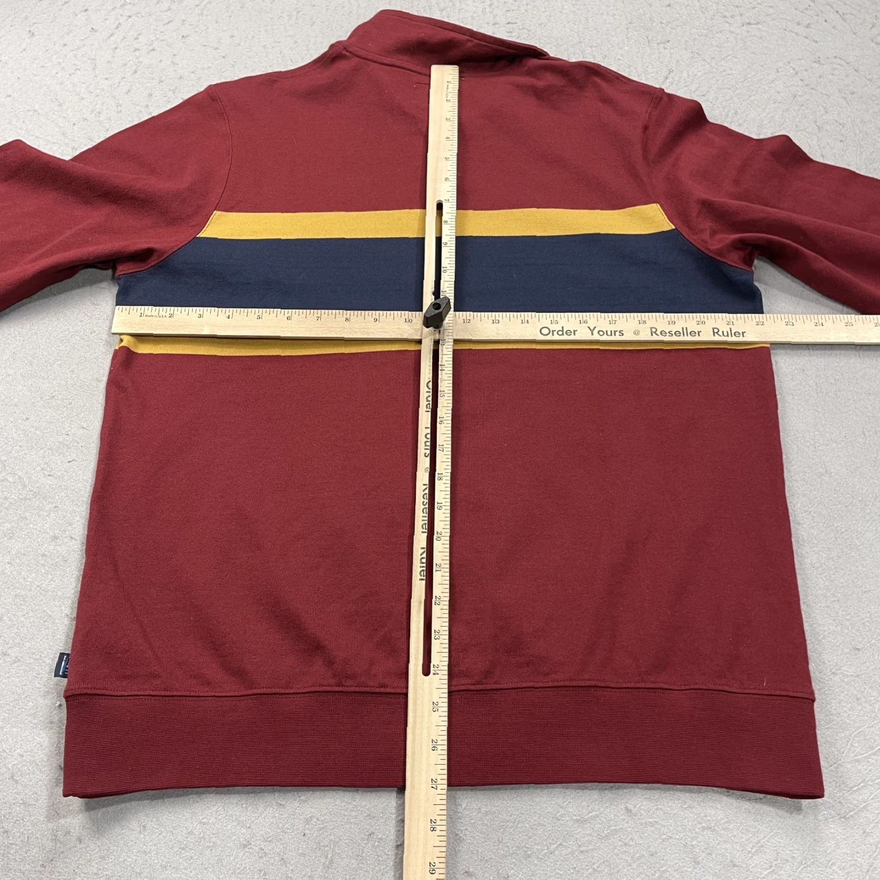 Vintage LL Bean Polo Shirt Mens Medium Red Striped Mockneck Rugby Long Sleeve Cotton Size US M / EU 48-50 / 2 - 7 Thumbnail