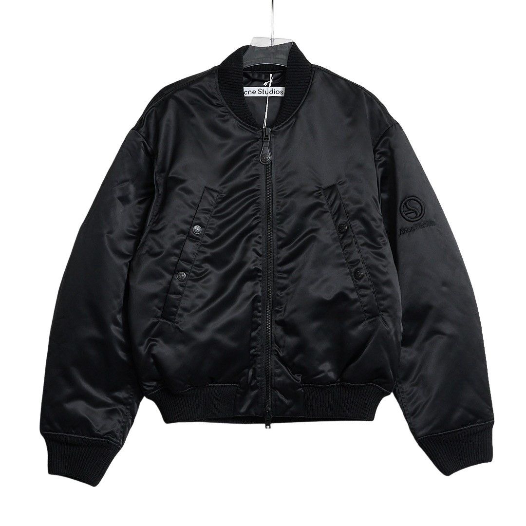 Acne Studios MA-1 ジャケット ブラックMAKIO 46 Acne Studios Makio Bomber size 46 black | Grailed