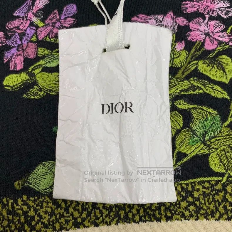 Dior Dior Black logo letter floral print cotton hooded long-sle Size XS / US 0-2 / IT 36-38 - 7 Thumbnail