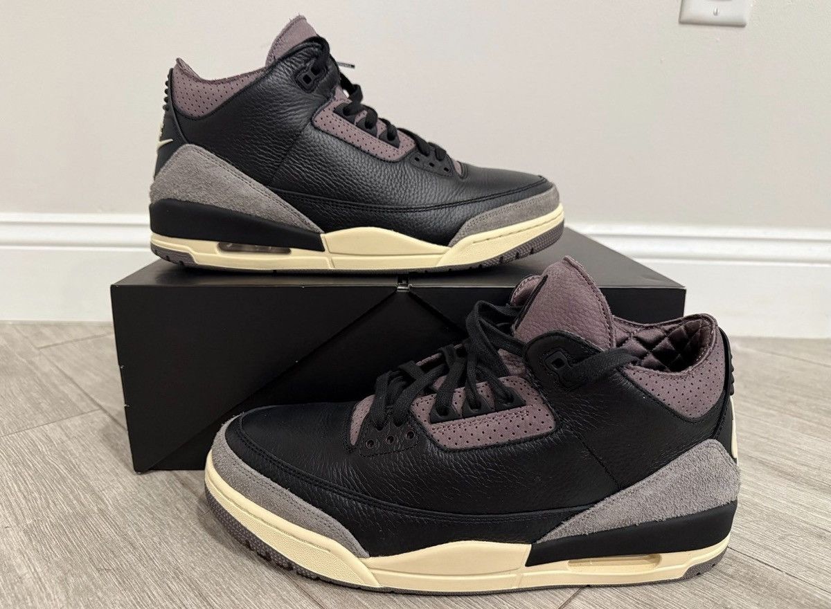 A Ma Maniere × Jordan Brand A Ma Maniere Air Jordan 3 Black Violet Sz 13.5 W / 12 M Used Size US 12 / EU 45 - 3 Thumbnail