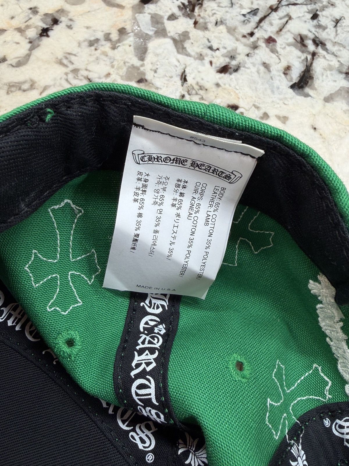 Chrome Hearts Chrome Hearts Cross Patch Hat Green White Baseball Cap Size ONE SIZE - 15 Thumbnail