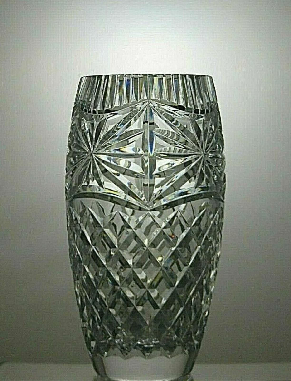 The Unbranded Brand Lovely Lead Irish Crystal Cut Glass Vase 8 1/4" Size ONE SIZE - 3 Thumbnail