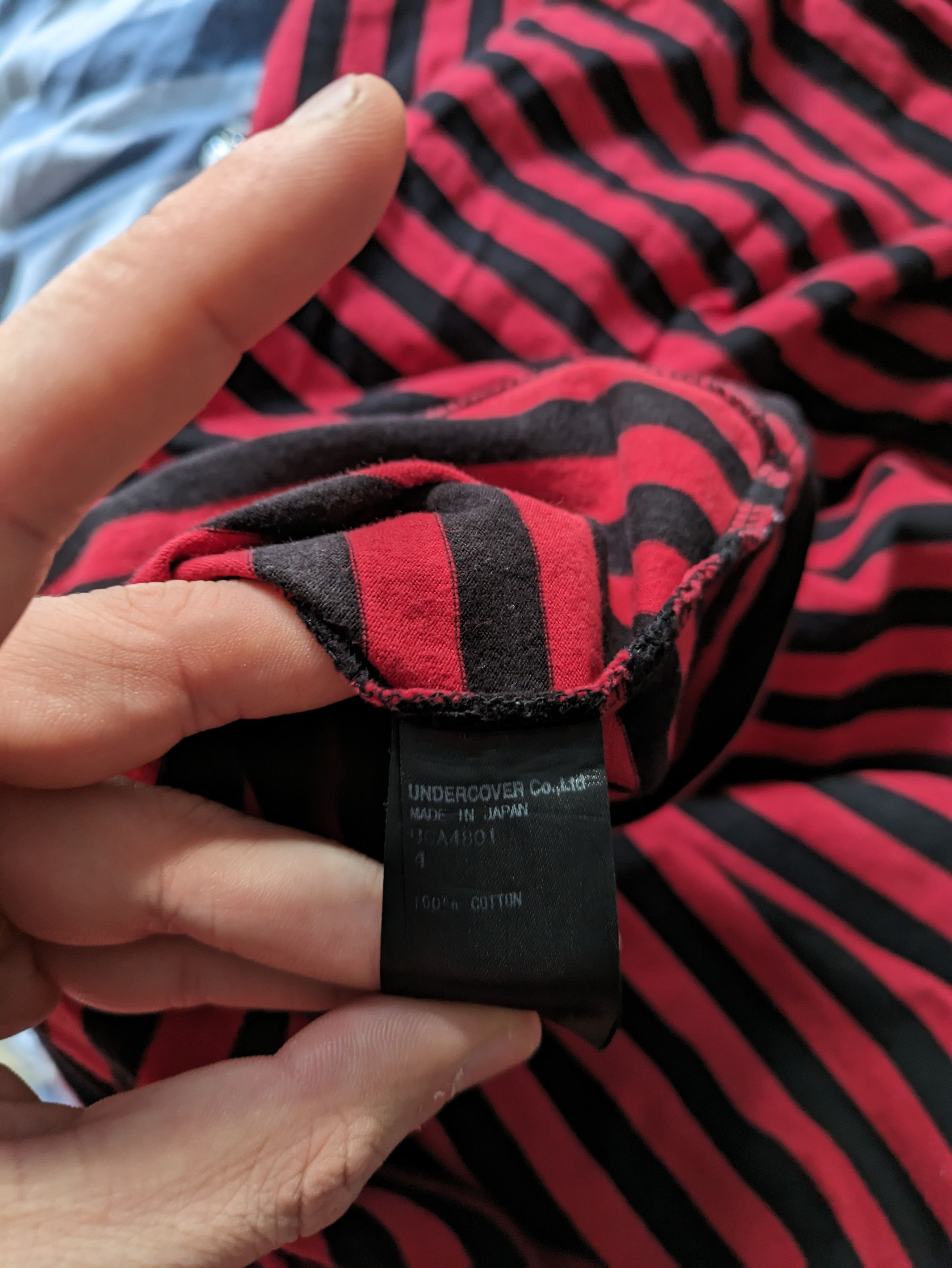 Undercover Undercover striped longsleeve red and black | Grailed