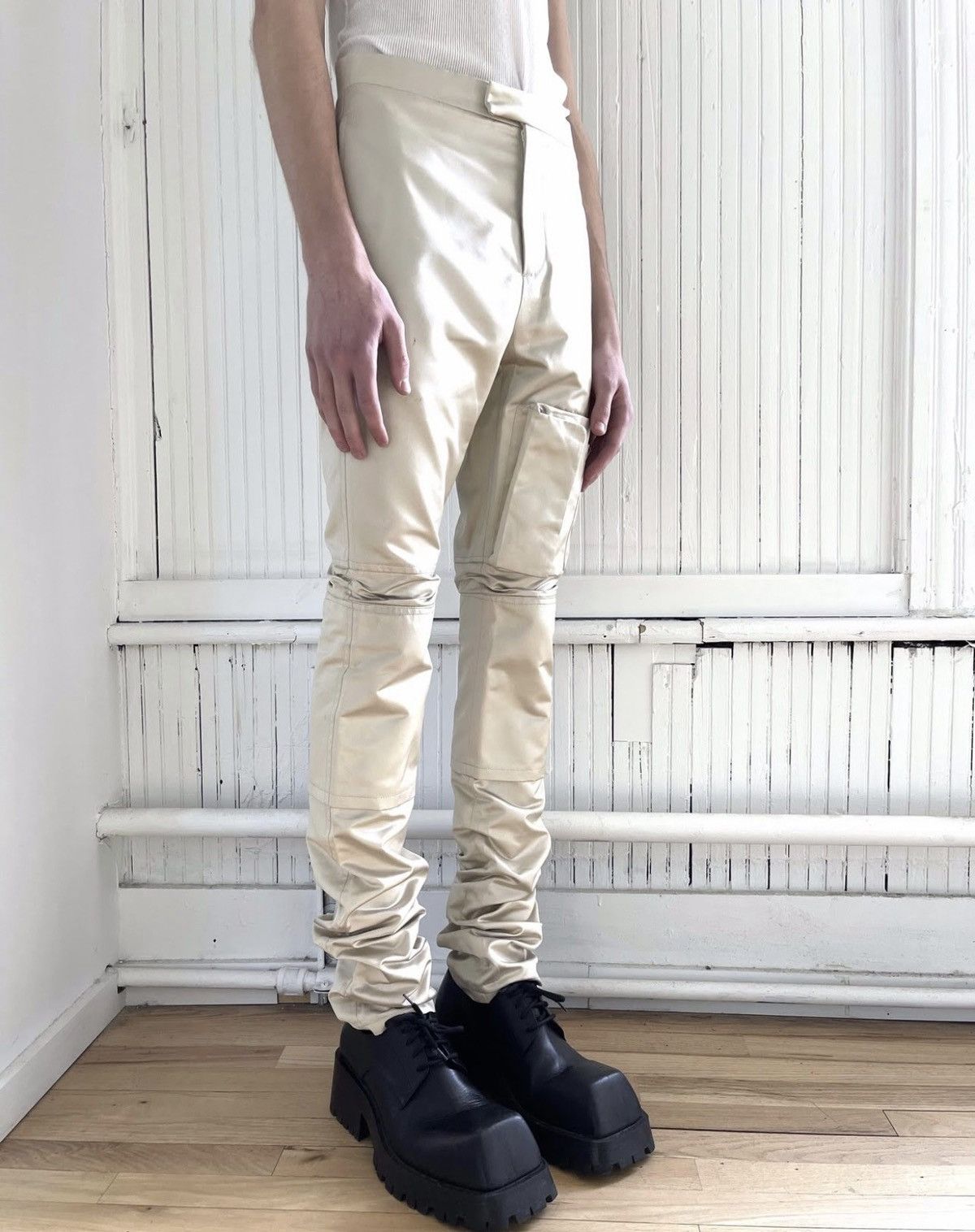 Raf Simons FW18 Satin Slim Space Pants With Pockets (46) Size US 30 / EU 46 - 7 Thumbnail