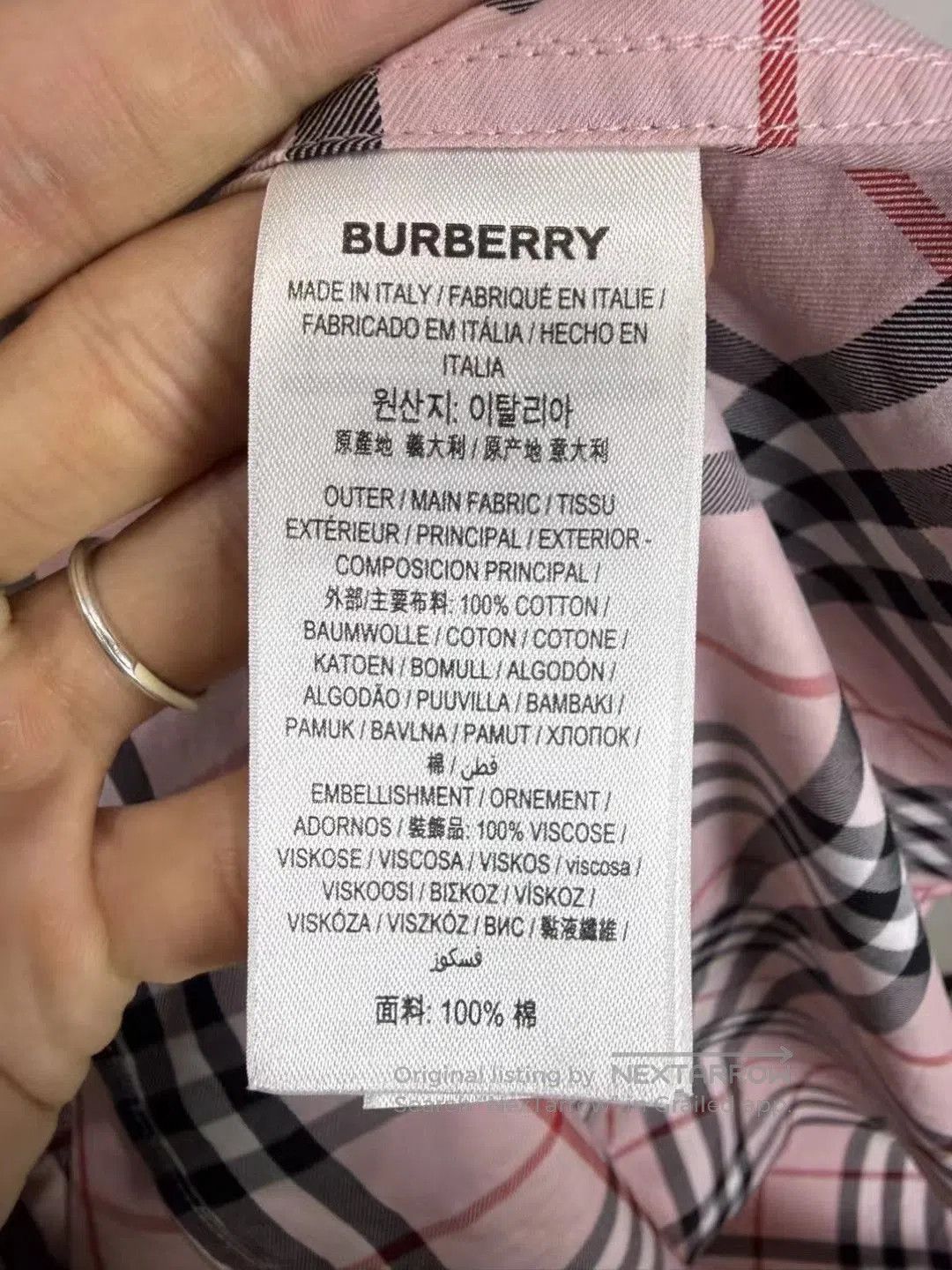 Burberry Burberry Pink Embroidered Logo Shirt. Size S / US 4 / IT 40 - 4 Thumbnail