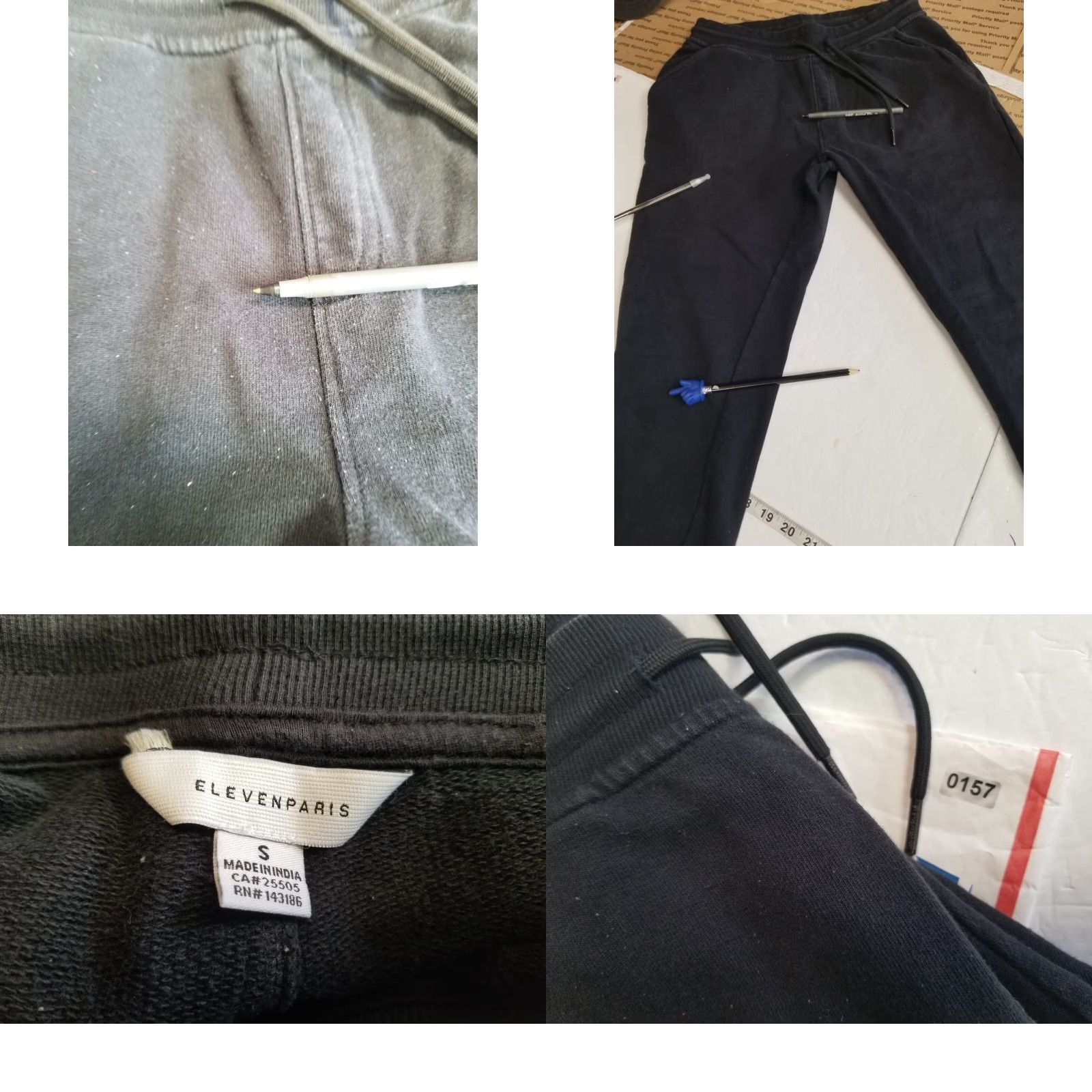Eleven Paris Eleven Paris Sweatpants Mens Joggers Black S See Stains Size US 29 - 8 Thumbnail