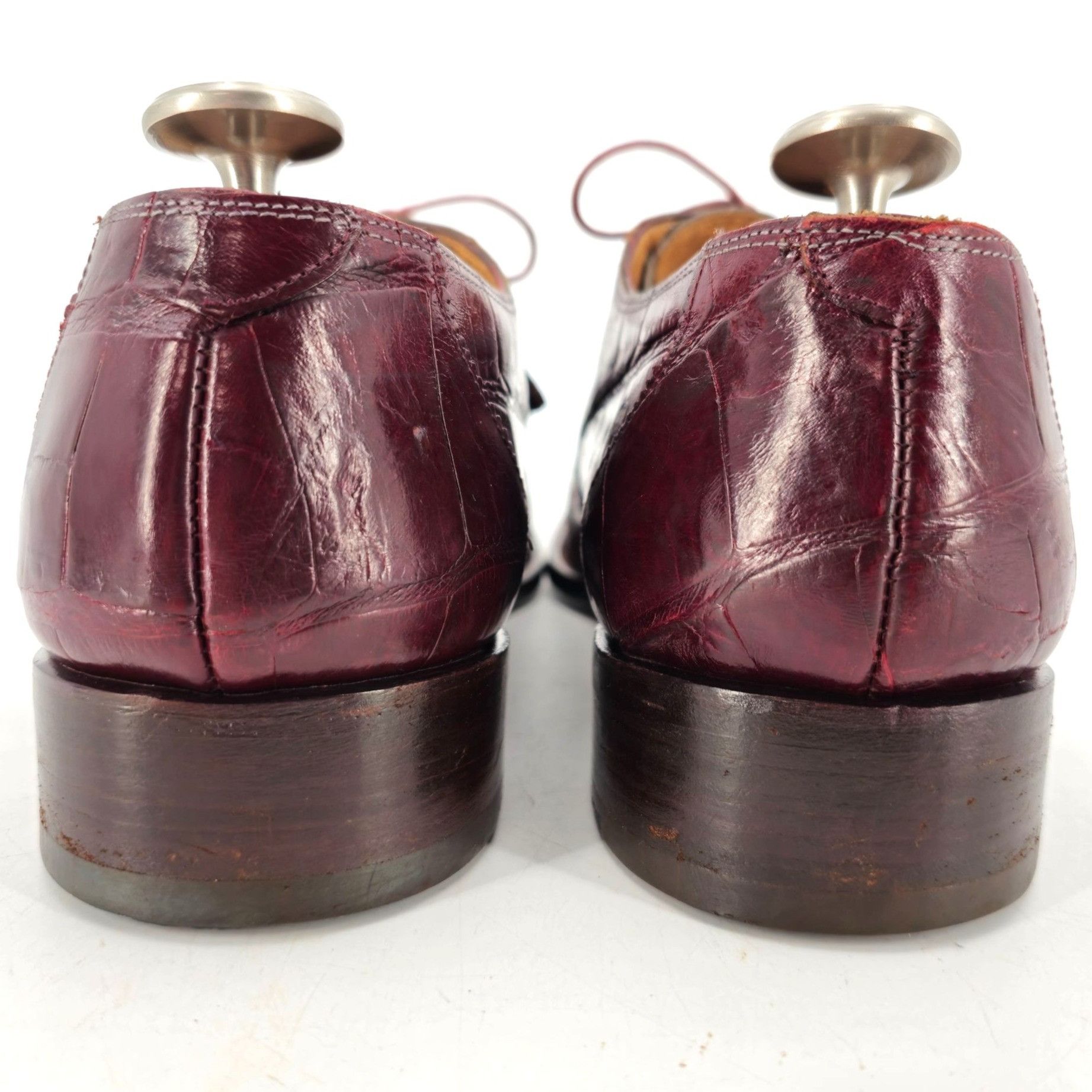 Mauri Vintage Mauri Exotic Alligator Burgundy Gray Dress Shoes 13M Size US 13 / EU 46 - 4 Thumbnail