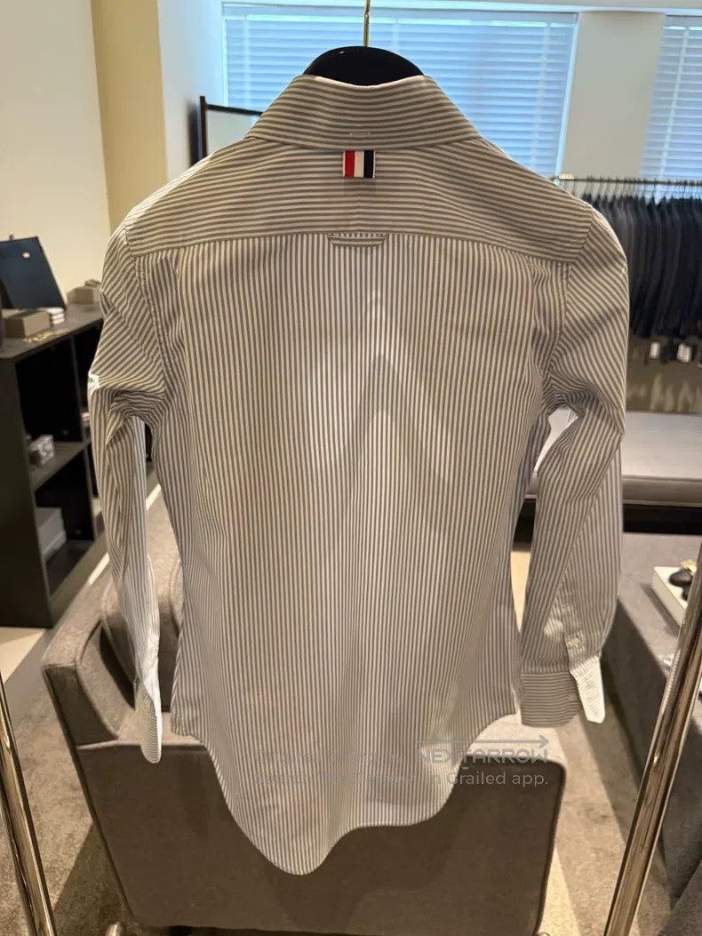 Thom Browne Thom Browne Pale Blue Striped Shirt - Poplin Material, Lig Size S / US 4 / IT 40 - 4 Thumbnail