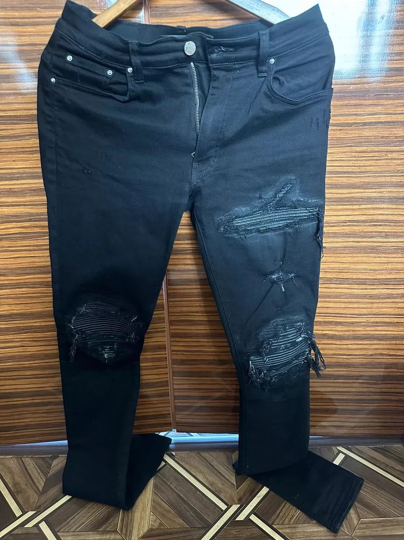 Amiri Amiri Leather patchwork jeans 2501-Nextarrow Size US 31 - 1 Thumbnail