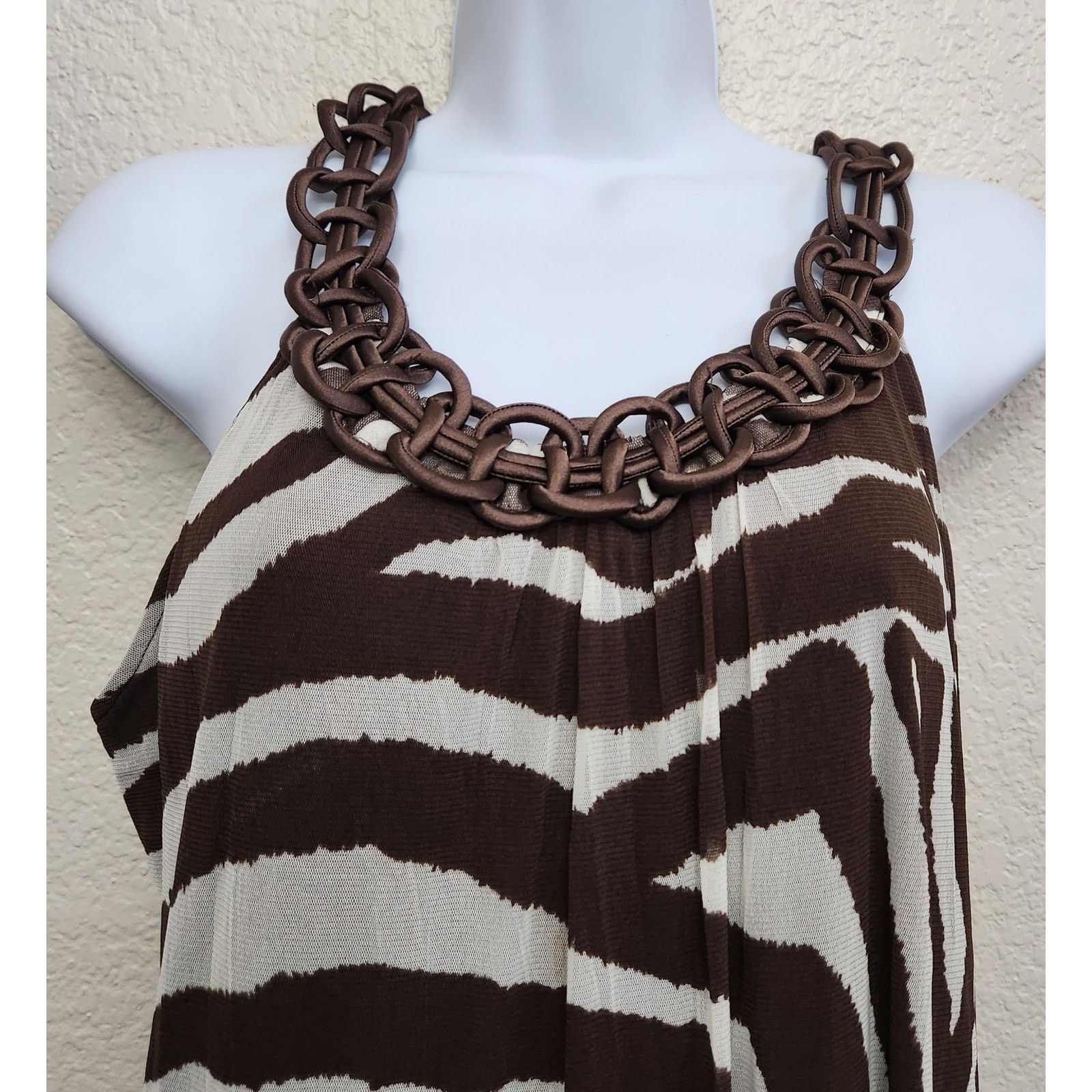 I.N.C I.N.C International Concepts Brown Animal Print Dress Large Size L / US 10 / IT 46 - 2 Thumbnail