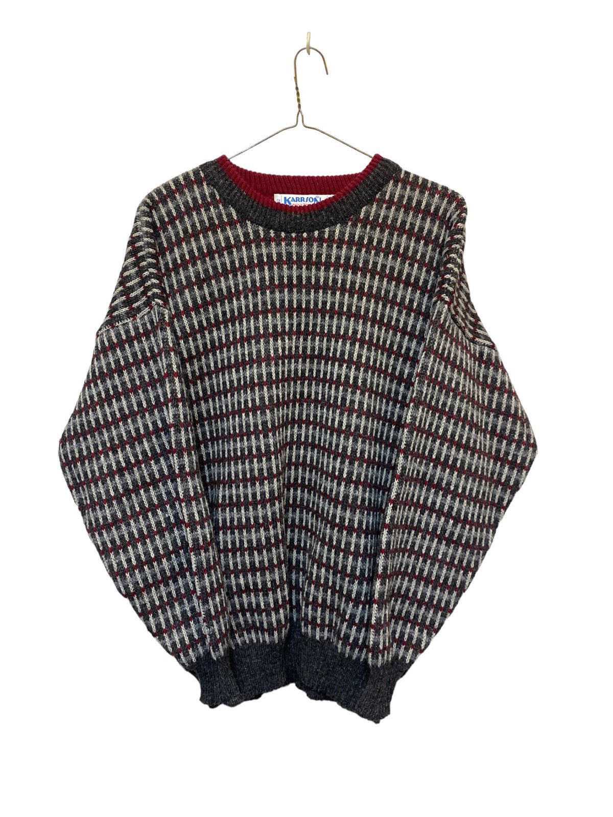 VINTAGE Sugar Cane Mens Plaid Stripes Brown Flannel Large