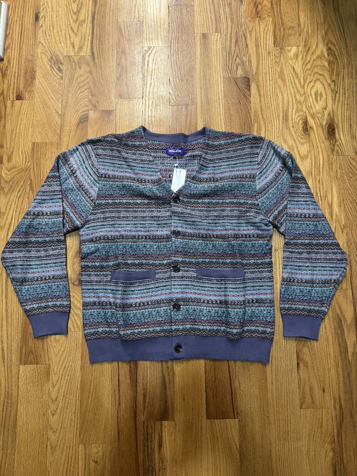 Fucking Awesome Instarsia Knit Cardigan Size US L / EU 52-54 / 3 - 1 Thumbnail