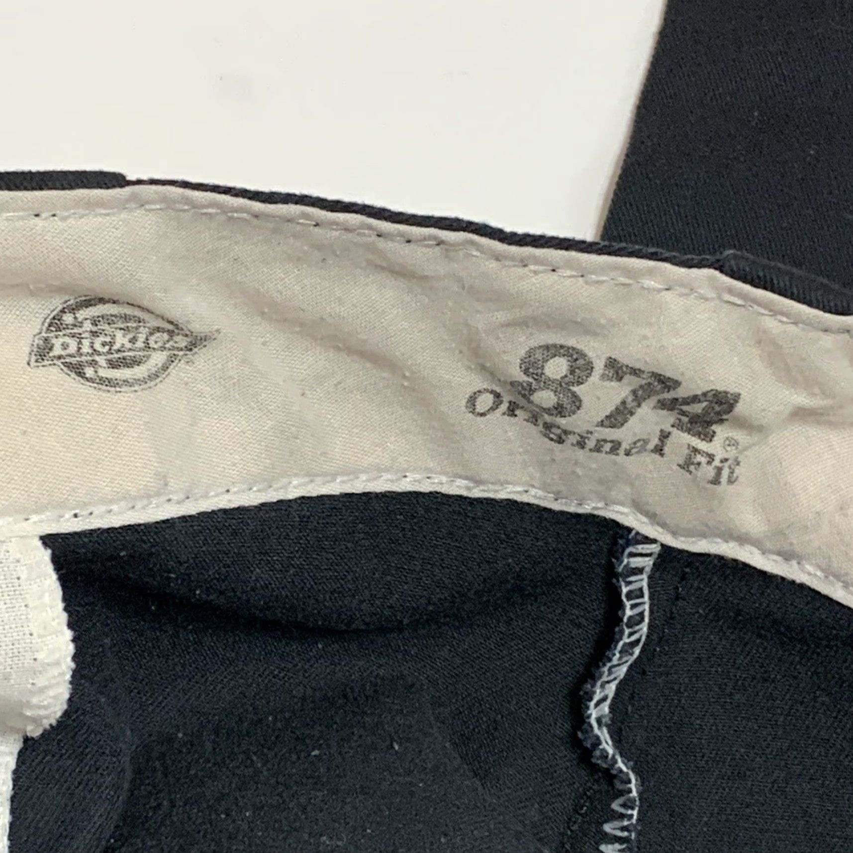 Dickies DICKIES 874 Original Fit Work Pants Black 45x31 Poly Blend Men's Regular Straight Front Pockets Vintage No 874 Original Fit? Size US 44 / EU 60 - 6 Thumbnail