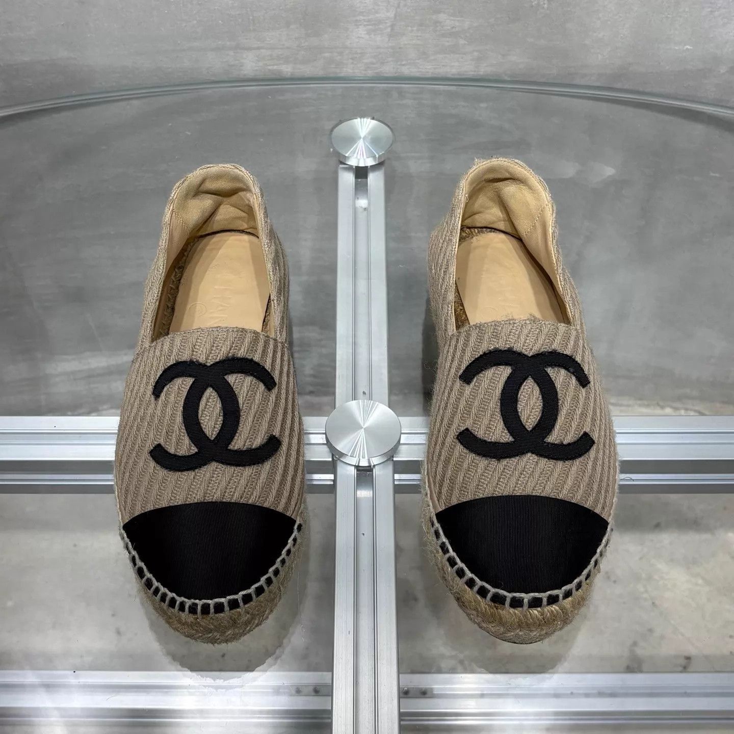 Chanel CHANEL Light Brown Fisherman Shoes 37 Size US 6.5 / IT 36.5 - 1 Thumbnail