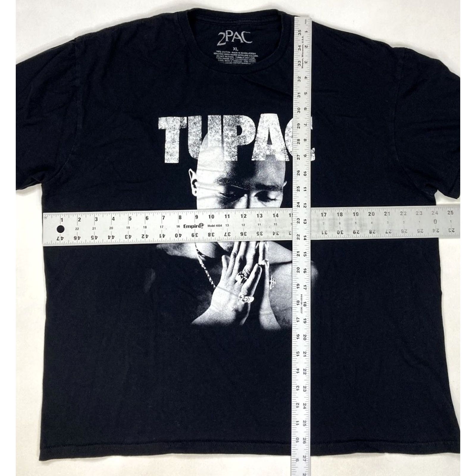 Vintage VINTAGE 2pac Tupac Shakur Praying Hand Graphic T-shirt Men XL Black Short Sleeve Music Size US XL / EU 56 / 4 - 5 Thumbnail