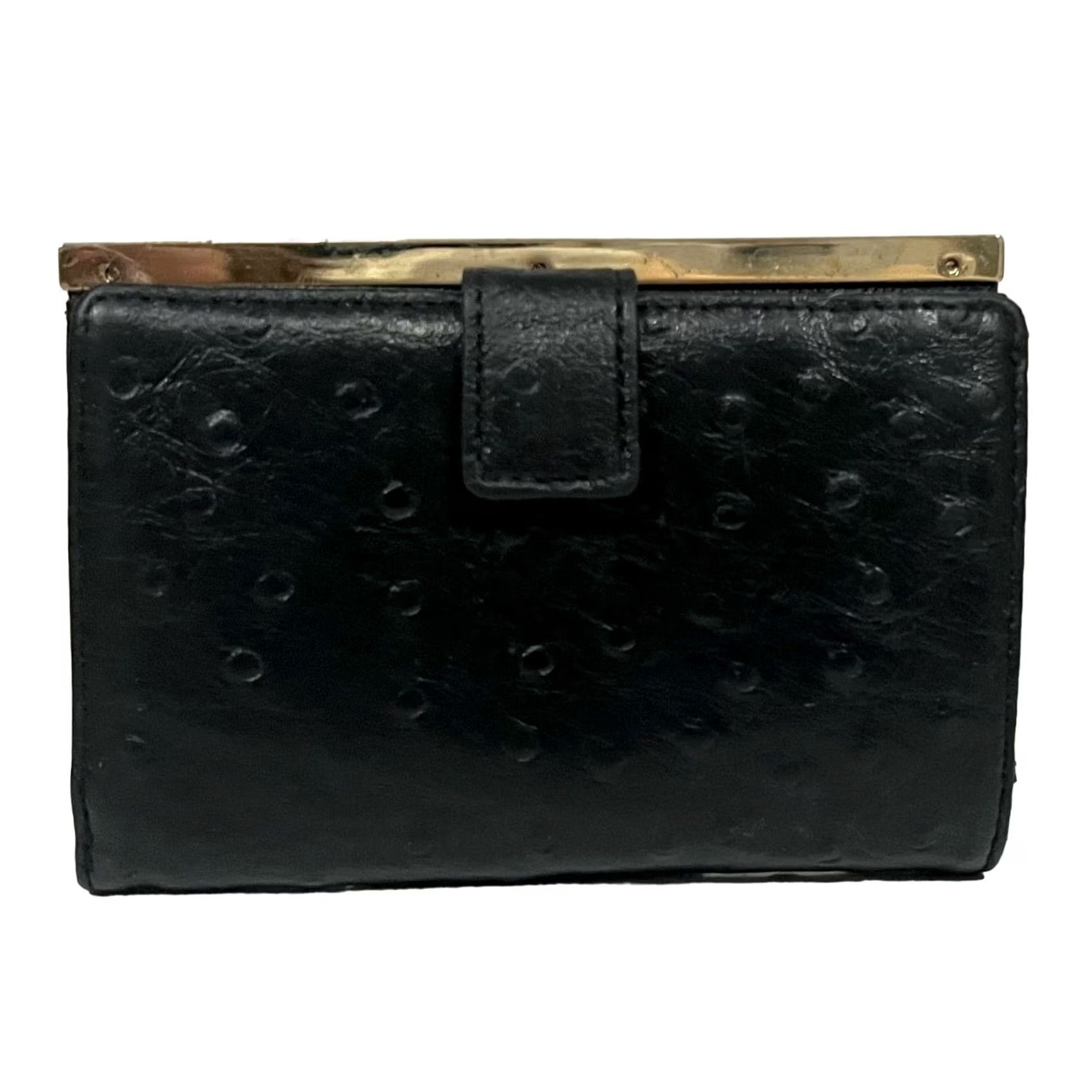 Vintage Antonio Melani Wallet Women Black Leather Textured Bifold Clutch Size ONE SIZE - 3 Thumbnail