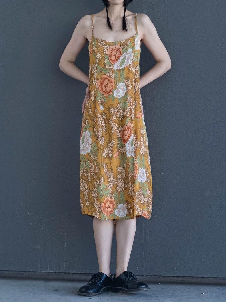 Kenzo KENZO Yellow and floral flowers strap dress vintage Size M / US 6-8 / IT 42-44 - 3 Thumbnail